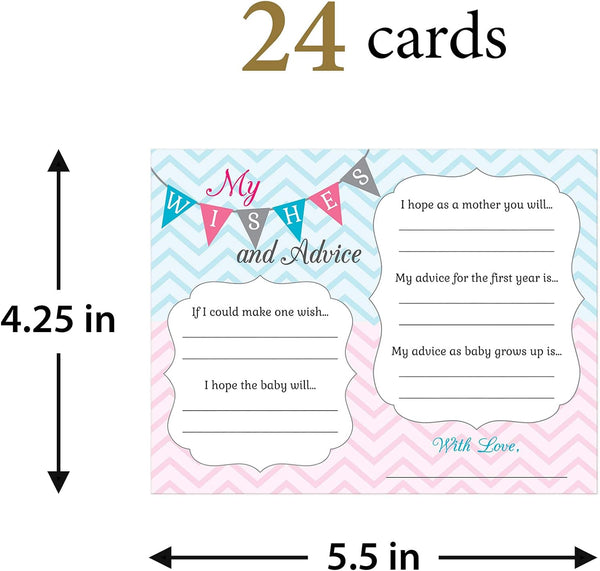 Baby Shower 24 ct. Wishes Cards