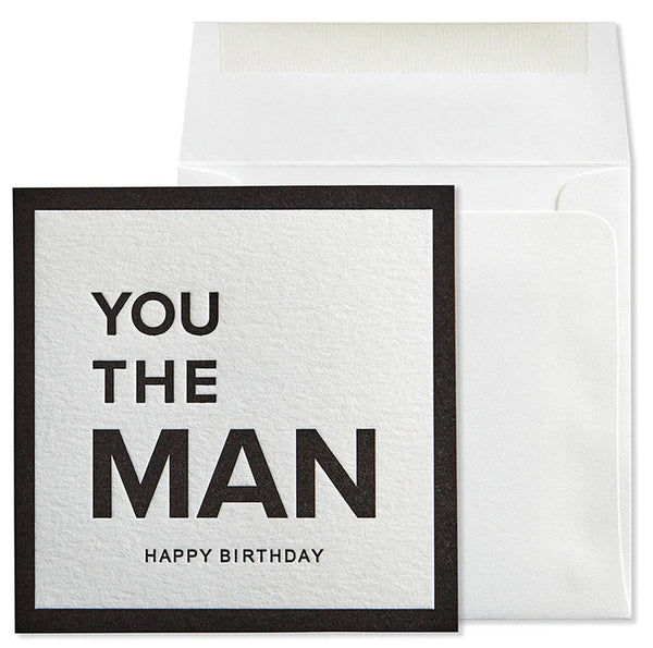 Letterpress Birthday Greeting Card - You The Man