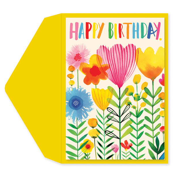 Birthday Greeting Card  - Birthday Flowers