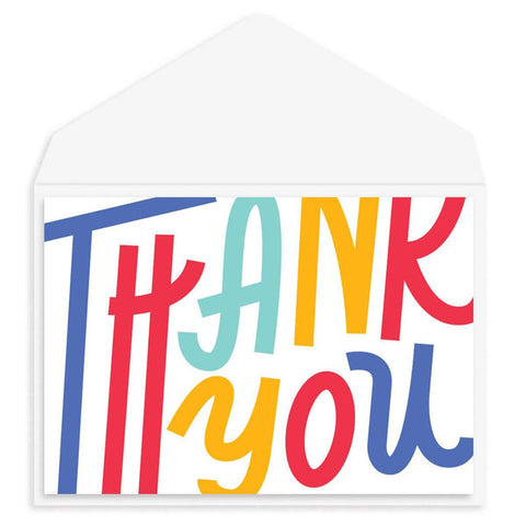 Thank You Greeting Card - Colorful Thank You
