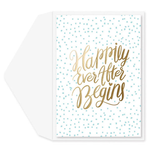 Wedding Greeting Card  - Ever After Begins