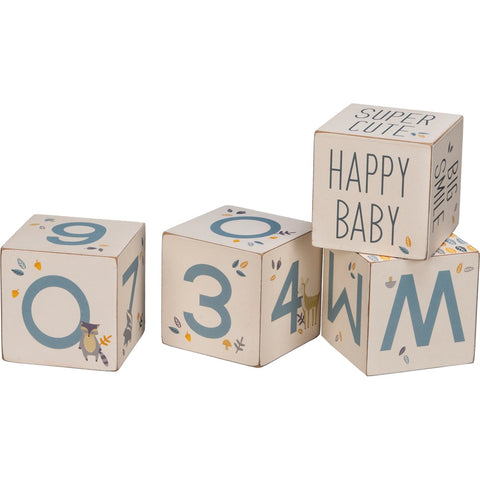 Milestone Baby Blocks - Blue