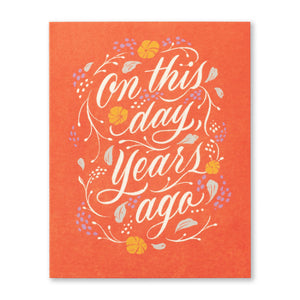 Birthday Greeting Card - On This Day