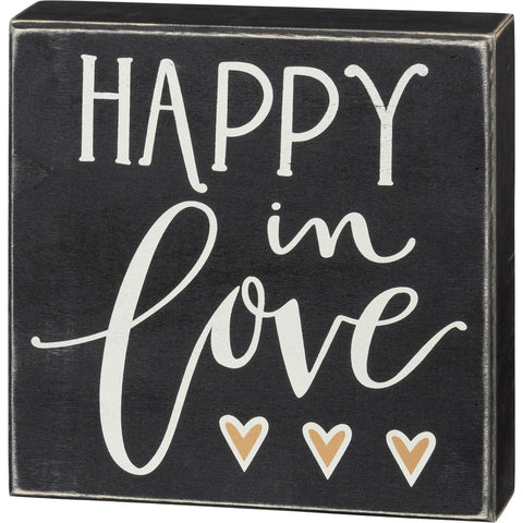 Box Sign - Happy In Love