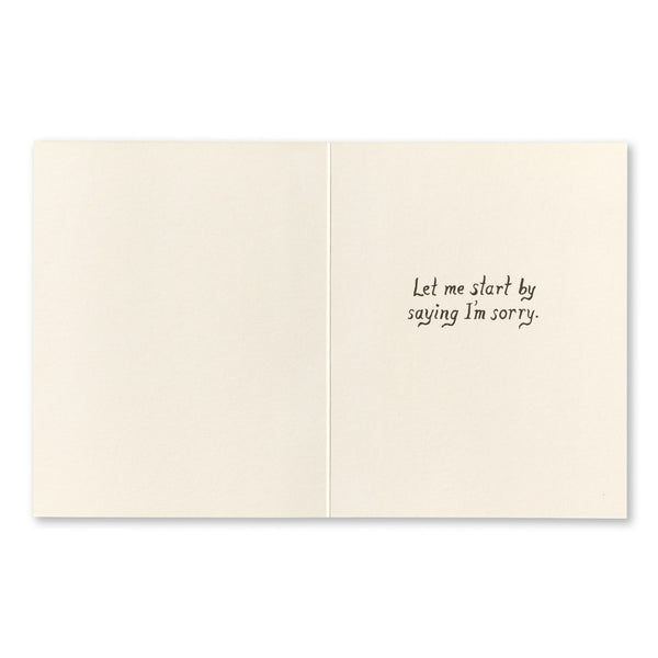 I'm Sorry Greeting Card - YIKES