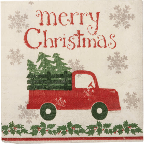 Home for Christmas - Vintage Large Napkins - 20 count