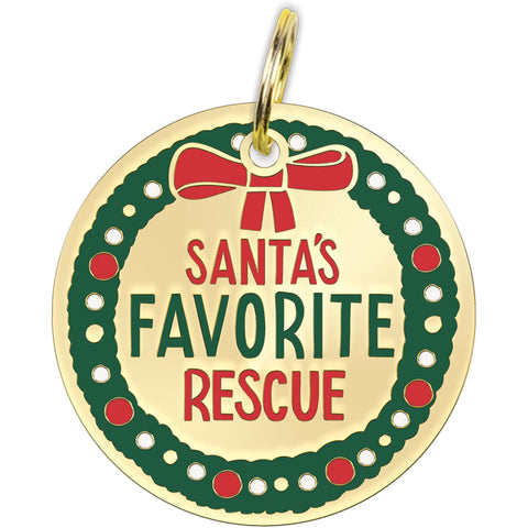 Holiday Collar Charm - Santa's Favorite Rescue