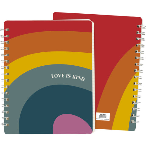 Rainbow Spiral Notebook -  Love is Kind