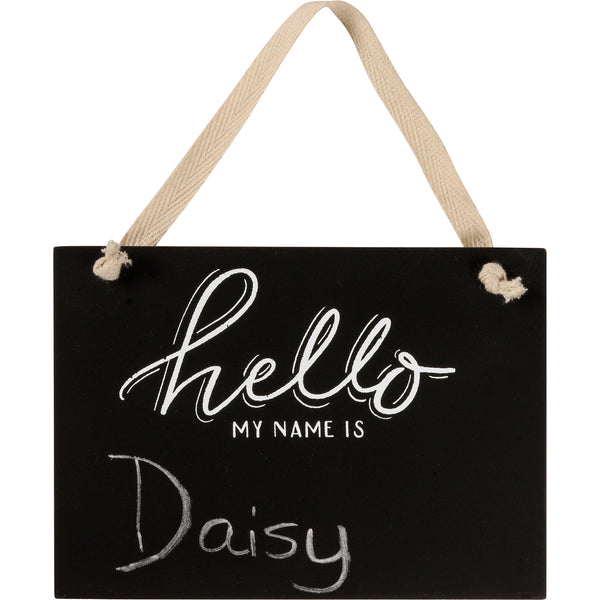 New Puppy - Hello My Name Is Hanging Sign