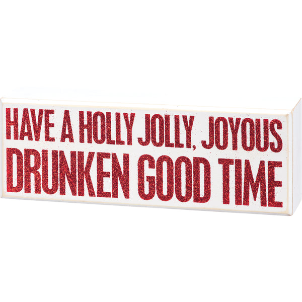 Box Sign - Holly Jolly Joyous