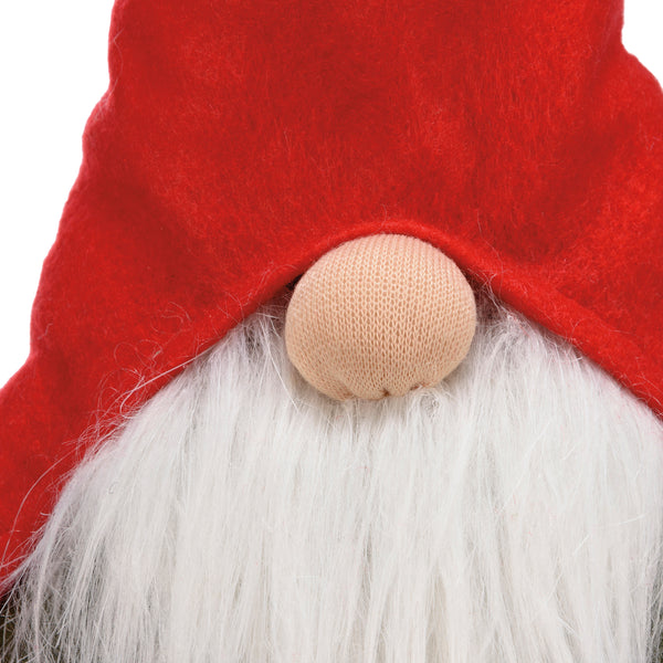 Medium Christmas Shelf Sitter - Gnome - Sitting Red Hat