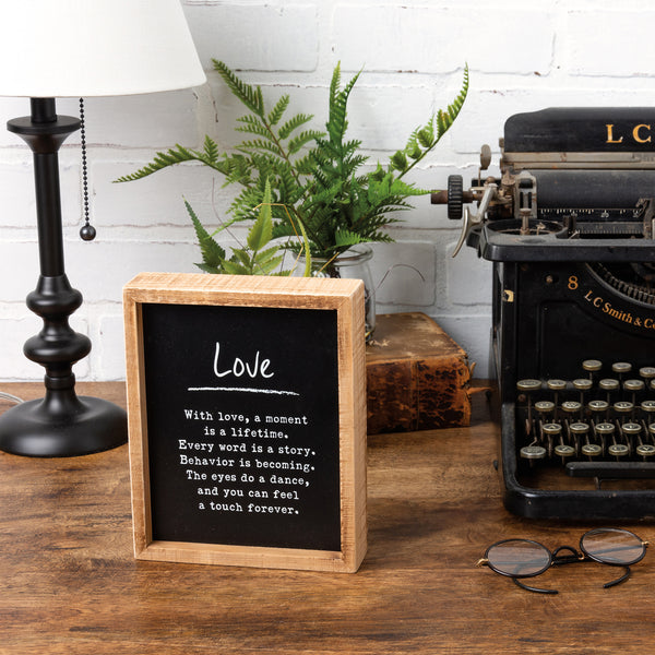 Inset Box Sign - Love