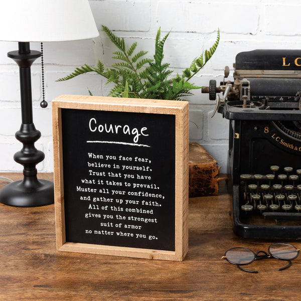 Inset Box Sign - Courage
