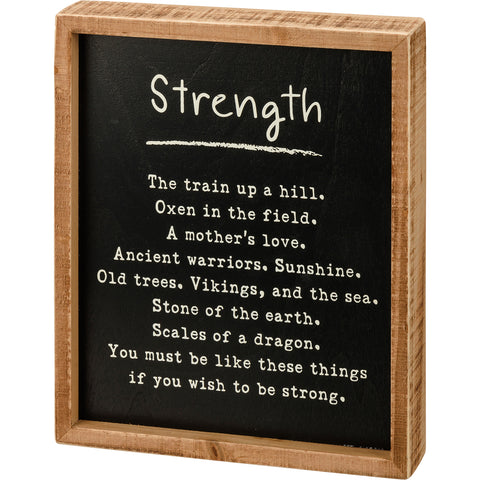 Inset Box Sign - Strength