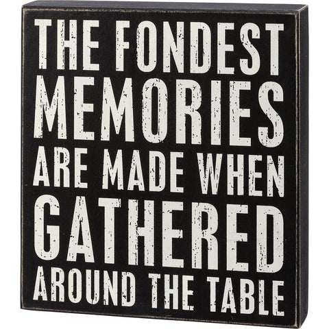 Box Sign - The Fondest Memories