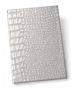 Faux Animal Skin Journal - Silver