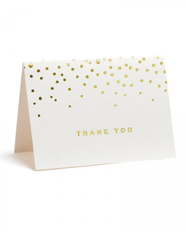 Value Pack Thank You Cards - 50 count - Gold Foil Dots