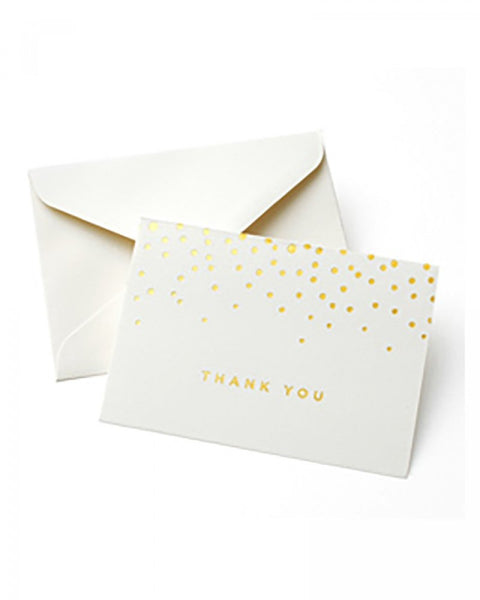 Value Pack Thank You Cards - 50 count - Gold Foil Dots