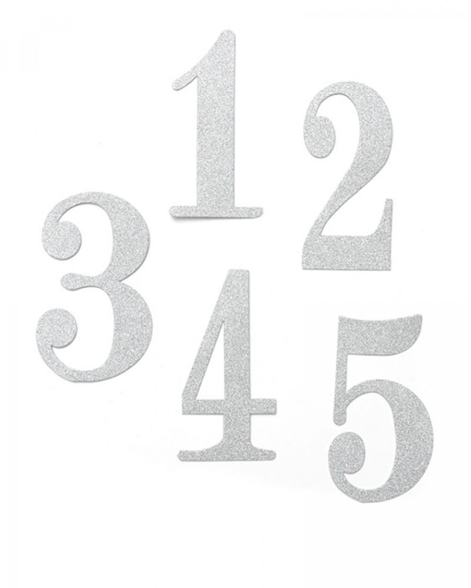 Glitter Table Numbers 1-12