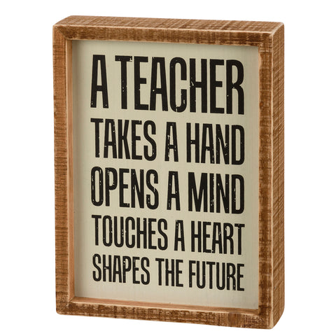 Inset Box Sign - A Teacher