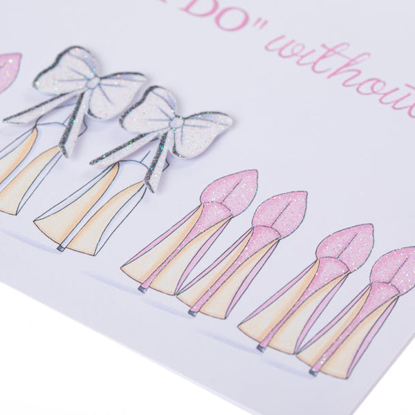 Engagement Greeting Card - Bridesmaid Shoes - Handmade