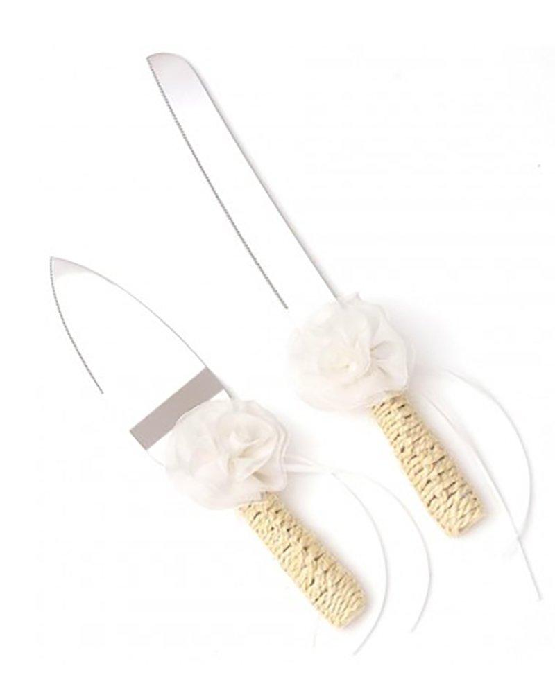 Organza Flower Cake Serving Set