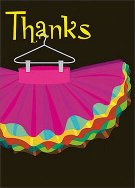 Thank You Greeting Card - Tutu