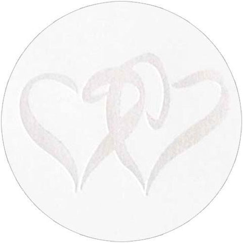 Sticker Seals - Pearl Hearts x 25 qty