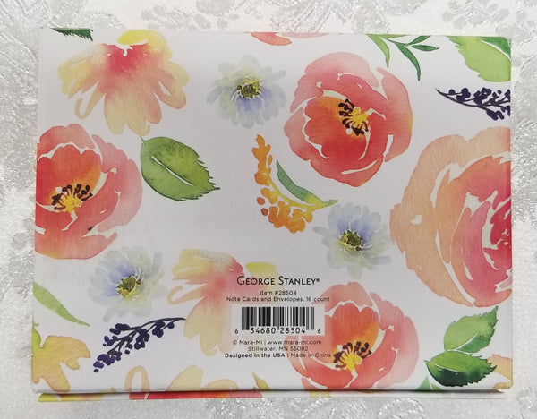 Floral Watercolor Thank You Notes Boxed Card Set