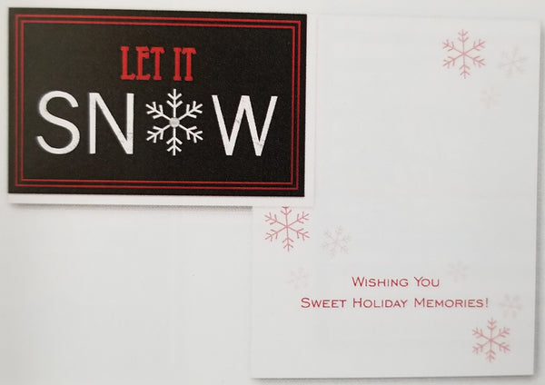 Handmade Christmas Greeting Card - Let It Snow