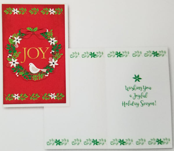 Handmade Christmas Greeting Card - Joy