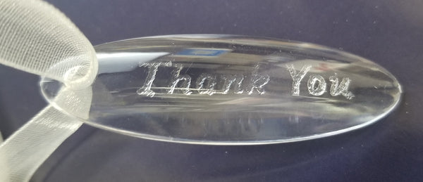 Clear Etched "Thank You" Favor Tags - 20ct.