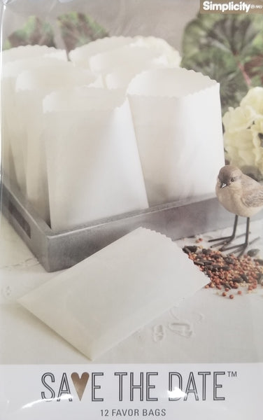 White Paper Favor Bags - 12 ct.