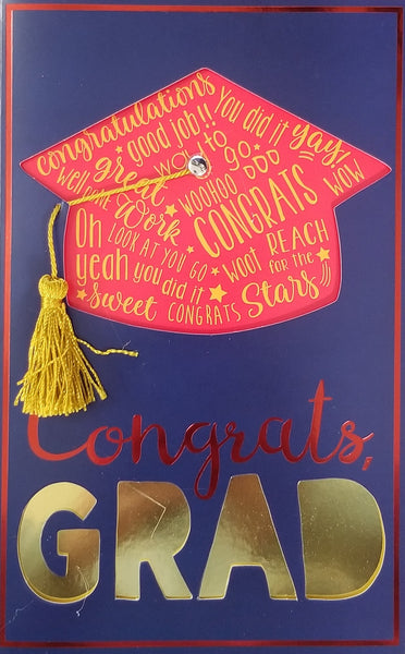 Handmade Graduation Greeting Card - Congrats Grad
