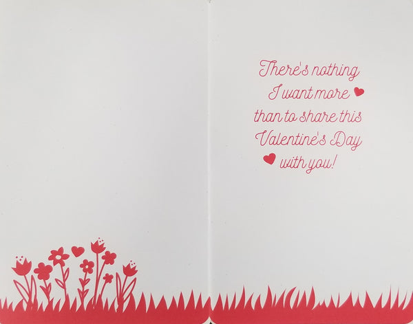 Handmade Valentine's Day Greeting Card - Side by Side