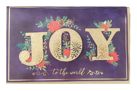 Handmade Christmas Greeting Card - Joy to the World