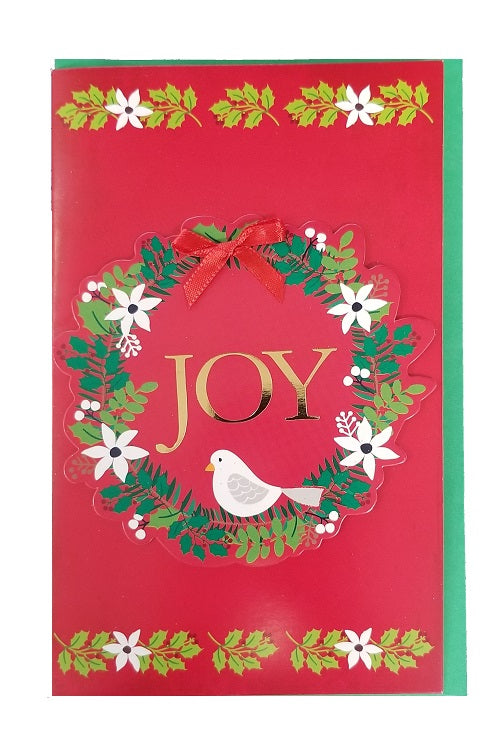 Handmade Christmas Greeting Card - Joy