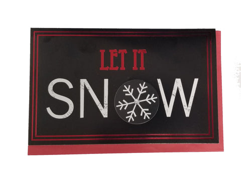 Handmade Christmas Greeting Card - Let It Snow