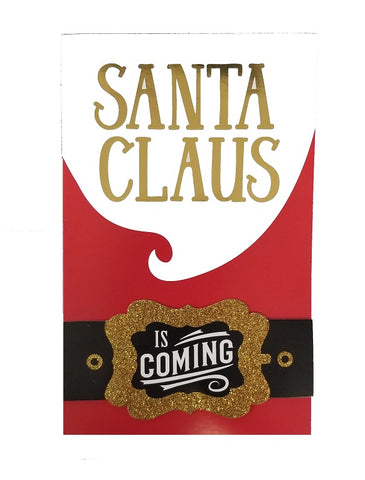 Handmade Christmas Greeting Card - Santa Claus is Coming