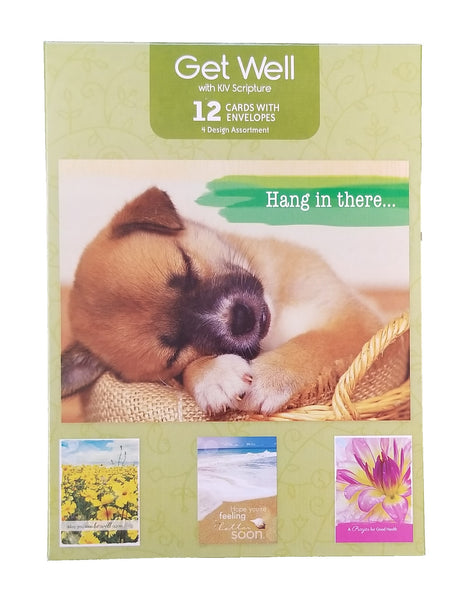 Value Pack Get Well Card Set (style 2) with Scriptures - 12ct.