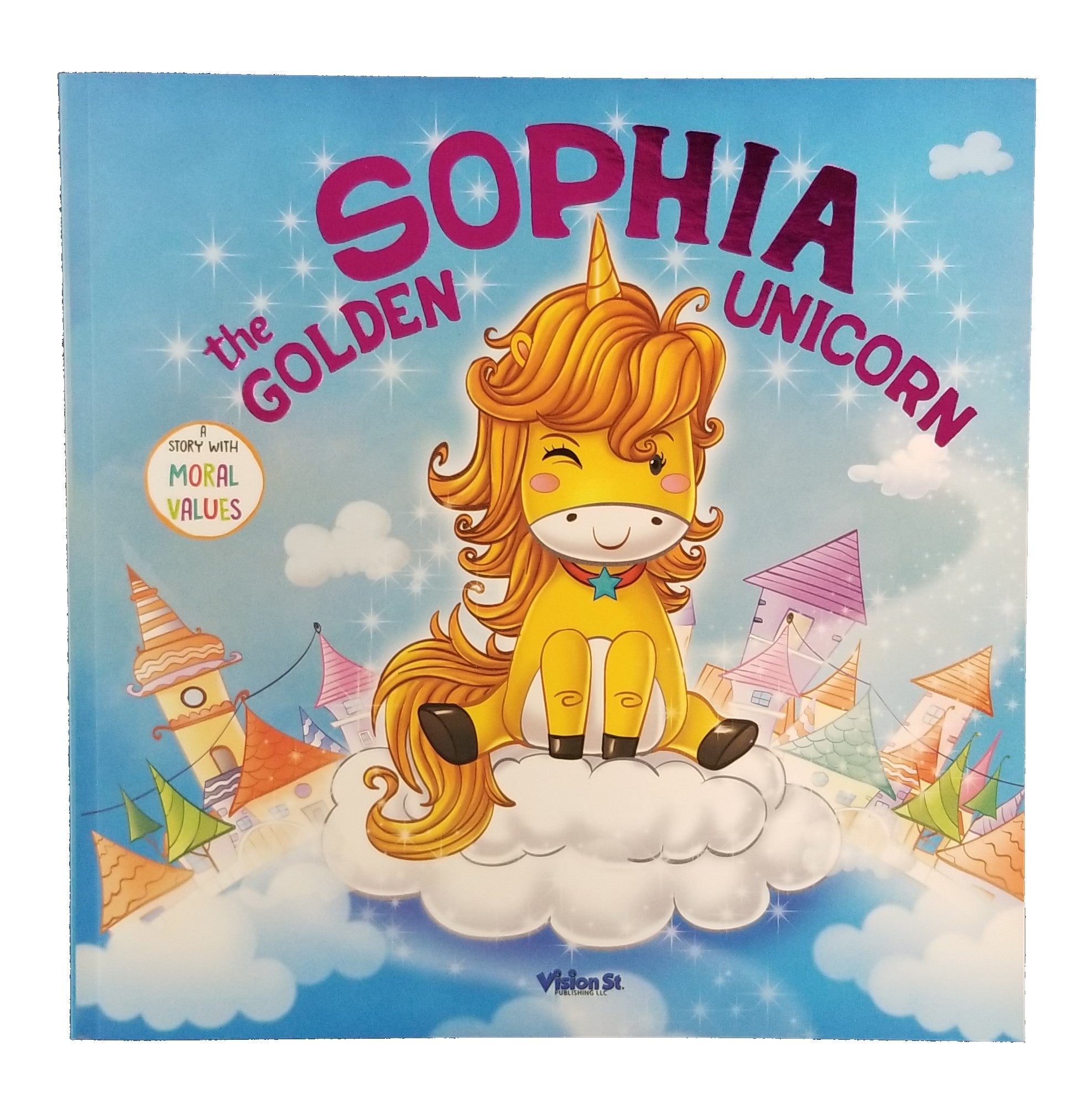 "Sophia the Golden Unicorn" Children's Story Book