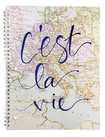 Cartography Spiral Notebook -  C'est La Vie