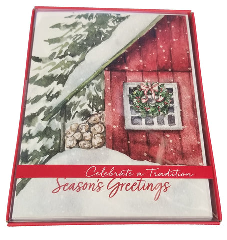 Cozy Christmas Tree -  Premium Boxed Holiday Cards - 18ct.