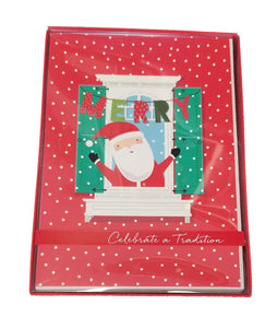 Merry Santa -  Boxed Holiday Cards - 18ct.