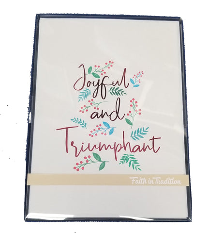 Joyful and Triumphant -  Premium Boxed Holiday Cards - 16ct.