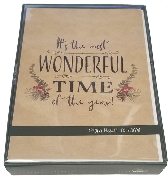 It's the Most Wonderful Time of the Year! - Premium Boxed Holiday Cards - 16ct.