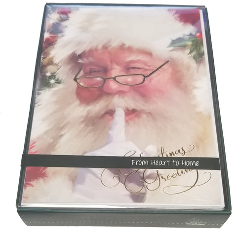 Christmas Greeting from Santa - Premium Boxed Holiday Cards - 16ct.