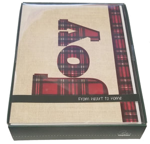 Burlap & Plaid Joy - Premium Boxed Holiday Cards - 16ct.