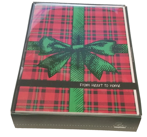 Christmas Plaid - Premium Boxed Holiday Cards - 16ct.