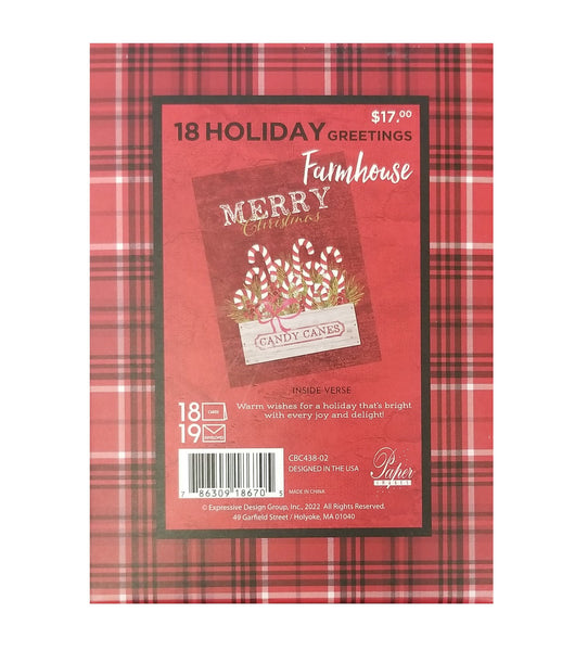 Candy Canes - Premium Boxed Holiday Cards - 18ct.